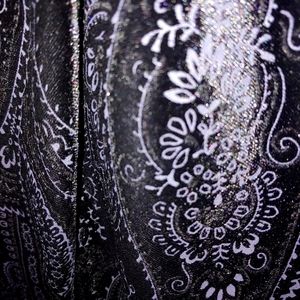 Ladies 2pc black & silver velour skirt set by Avenue